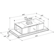 Kép 2/3 - Sirius SLT-958 EM H200 TW inox motor nélkül páraelszívó