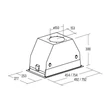 Kép 3/9 - Cata GC-DUAL 75 XGBK/D felső szekrénybe vagy kürtőbe építhető páraelszívó