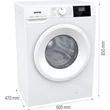 Kép 3/4 - Gorenje WNGPI61SBS Keskeny elöltöltős mosógép, 6Kg/1000f, gőzprogramok, 43,5 cm mély