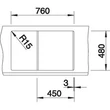 Kép 5/5 - BLANCO METRA 45S-F Silgranit mosogatótálca palaszürke exc., SZINTBE ÉPÍTÉS