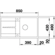 Kép 3/5 - BLANCO METRA 5S-F Silgranit mosogatótálca palaszürke exc., SZINTBE ÉPÍTÉS