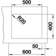 Kép 4/5 - BLANCO ETAGON 500-U Silgranit mosogatótálca, palaszürke, tartozékokkal, excenter nélkül