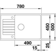 Kép 5/10 - BLANCO ZIA XL 6 S Compact Silgranit mosogatótálca, fehér, excenter nélkül
