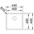 Kép 3/4 - BLANCO CLARON 400-U DX Rozsdamentes mosogatótálca