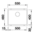Kép 3/4 - BLANCO SUBLINE 500-U Silgranit mosogatótálca, törtfehér, excenter nélkül