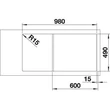 Kép 5/5 - BLANCO AXIA III XL 6 S Silgranit mosogatótálca, tartufo, üveg vágólappal, excenterrel