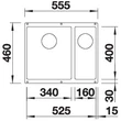 Kép 3/5 - BLANCO SUBLINE 340/160-U Silgranit mosogatótálca, balos medencével, kávé, excenter nélkül