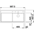 Kép 3/5 - BLANCO ZENAR XL 6S-F Silgranit mosogatótálca jobb antracit t.n