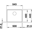 Kép 3/5 - BLANCO SUBLINE 500-IF Silgranit mosogatótálca antracit exc.n.