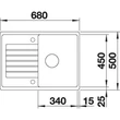 Kép 3/5 - BLANCO ZIA 45 S Compact Silgranit mosogatótálca, kávé, excenter nélkül