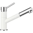Kép 1/7 - BLANCO KANO-S kihúzható fejes csaptelep, fehér/króm, SILGRANIT-Look, HD