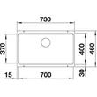 Kép 3/5 - BLANCO ETAGON 700-U Silgranit mosogatótálca, fekete, tartozékokkal, excenter nélkül