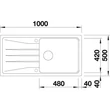 Kép 4/5 - BLANCO SONA XL 6 S Silgranit mosogatótálca, palaszürke, excenter nélkül