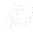 Kép 5/5 - Ciarko Design MINIMAL 7 90 cm széles fekete kürtőbe vagy felső szekrénybe építhető elszívó, 670 m3/h légszállítás, beállítható színhőmérsékletű világítás