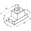 Kép 5/5 - Ciarko Design SU MINI 60 cm széles fekete üveg kürtőbe vagy felső szekrénybe építhető elszívó, 600 m3/h légszállítás, beállítható színhőmérsékletű világítás