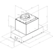 Kép 5/5 - Ciarko Design SU MINI 74 cm széles fehér üveg kürtőbe vagy felső szekrénybe építhető elszívó, 640 m3/h légszállítás, beállítható színhőmérsékletű világítás