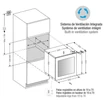 Kép 3/4 - Pando PVMAV 60-25XR Borhűtő - beépíthető, inox, jobbos, fogantyúval, 25 palack, 2 zóna