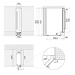 Kép 2/2 - Pando PVZB 15-9XR Borhűtő - pult alá építhető, inox, jobbos, fogantyúval, 9 palack