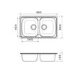 Artenova AE 800C 2 medence 800x500x16cm