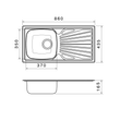 Artenova AE 8650 1 medence 1 csepp 860x435x16cm