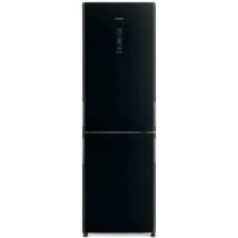 HITACHI BGX411PRU0.GBK alulfagyasztós hűtőszekrény, 60 cm,330l, fekete üveg