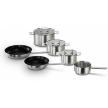 Bosch HEZ9SE060 Pro Induction edényszett , 6 részes ,  Lábos fedővel (5,5l) , Lábos fedővel (3,5l) , Lábos fedővel (2l) , Tapadásmentes serpenyő (22cm) , Tapadásmentes serpenyő (18cm) , Nyeles lábos (1,4l) , 220°C,ig sütőben használható , Mosogatógépben m