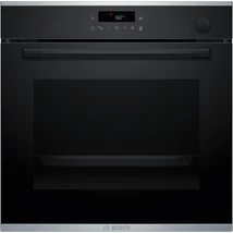 Bosch HRG272EB3 Önállóan beépíthető sütő AddedSteam gőzfunkcióval - Serie4 - fekete - 71 l sütőtér - 8 funkció - 3D hőlégbefúvás - Energiaosztály: A+ - Pirolitikus öntisztítás - AirFry sütési mód  - AutoPilot15- teleszkópos sütősín