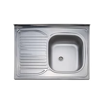 Donau DE 311 BAL mosogatótálca (800x600 mm, 1 medence+csepptálca) komplett szifoncsomaggal, bal