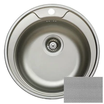 LIVINOX RONDO 145 karcálló szövetmintás rozsdamentes acél mosogató, 480 mm