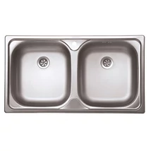 EVIDO FLEX DUO natúr rozsdamentes acél mosogató, 780 x 435 mm
