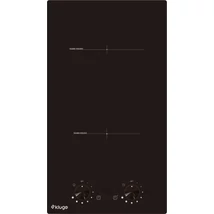 Kluge beépíthető indukciós domino főzőlap, 30cm, fekete ü., forgógombos