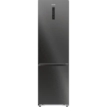 Gorenje NRB620C61BX4WFE Szabadonálló kombinált hűtő, Total NoFrost, Inverter kompresszor, Crisp Zone, 203 cm, digitális külső kijelző, fekete inox