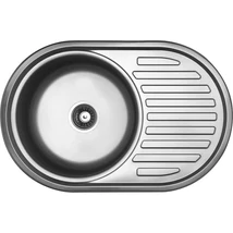 Operis FARO 1KCS Körmedence csepptálcás mosogató, Szín: Natúr inox