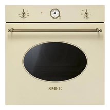 SMEG HŐLÉGKEVERÉSES SÜTŐ, Colonial design, 6 funkció, analóg programóra,bézs, bronz fogantyú és vezérlőgombok