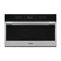 Whirlpool W7MD440 beépíthető mikró, inox szegély, fekete full üveg, 31 liter űrtartalom, érintőszenzoros vezérlés, fehér szöveges LCD kijelző (magyar nyelvű)