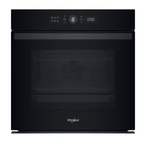 Whirlpool WOI4S8PPM1SB Beépíthető sütő,  Fekete üveg, finoman csukódó sütőajtó, 6. Érzék funkció 6 ételkategóriára, MF8, PIROLITIKUS és HIDROLITIKUS tisztítás,  Airfry, teleszkópos sütősín,  73 l