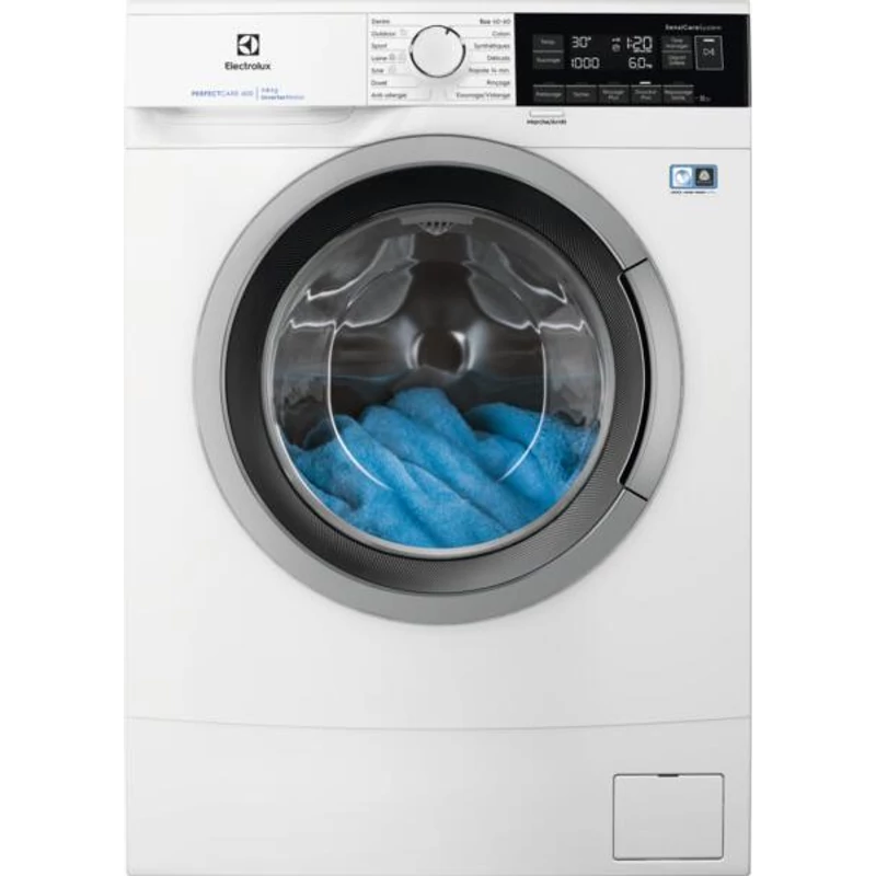 Electrolux EW6SM326SE 30.000Ft-os IKEA KUPON PerfectCare keskeny elöltöltős mosógép,  Antiallergén program gőzzel, 6 kg, 1200 f/p., inverter motor, TimeManager