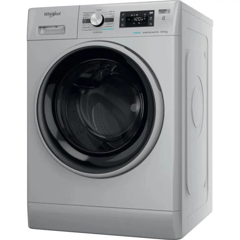 Whirlpool FFWDB 964489 SBSV EE Mosó-szárítógép gőzfunkcióval, "A-20%" , 9/6 kg, 1400 f, FreshCare+, ezüst szín