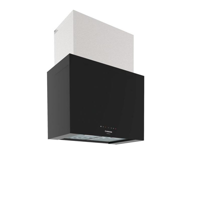 Nodor NorBreeze CUBE GLASS ECO 70 BK fali páraelszívó