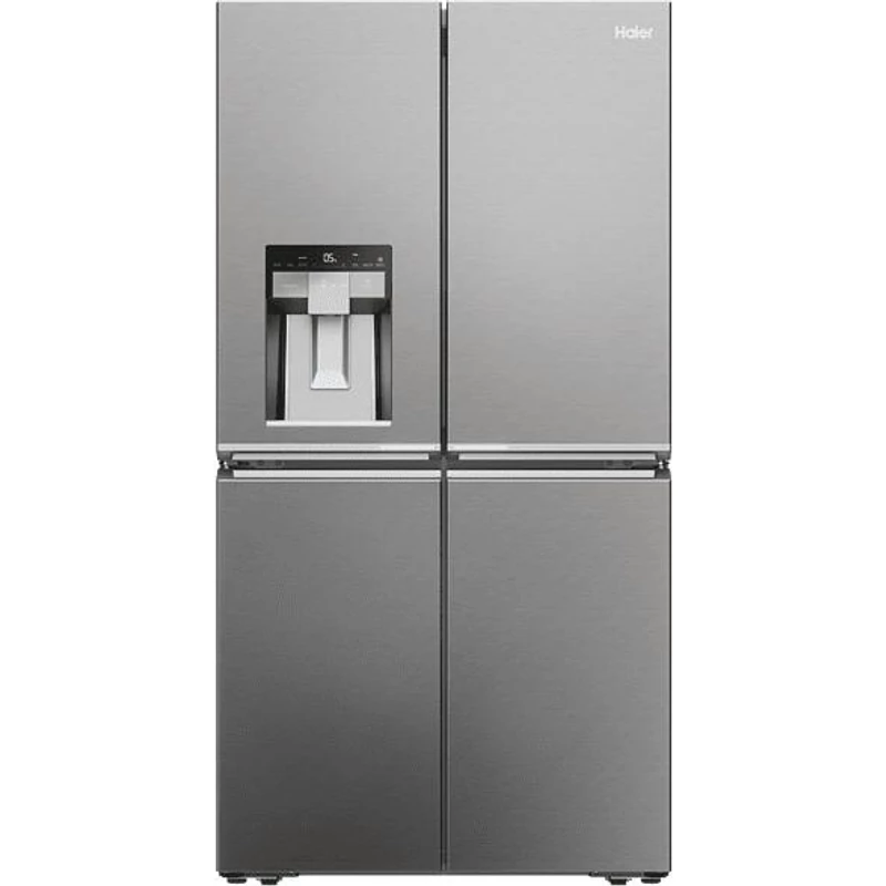 Haier HCR7918EIMP Négyajtós 601 literes hűtőszekrény,  Inox, víz és jégkocka adagoló, akár 5 ÉV GARANCIÁVAL!