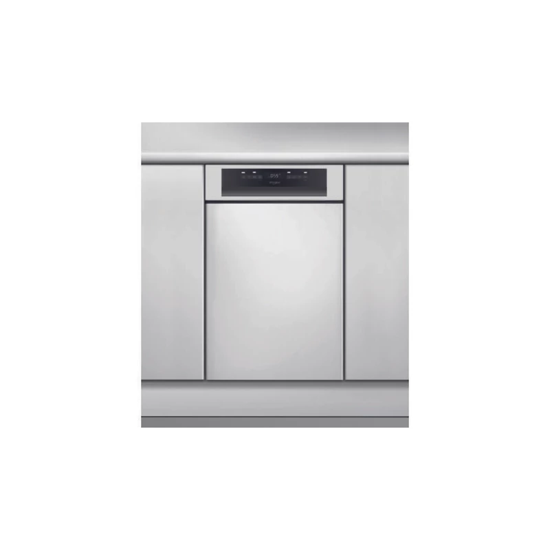 Whirlpool WSBO 3O23 PF X Beépíthető keskeny mosogatógép Ingyenes Házhozszállítás 45cm Kezelőpaneles,  PowerClean Pro magas nyomású tisztítórendszer, 3. evőeszköz fiók, 43 dBA zajszint