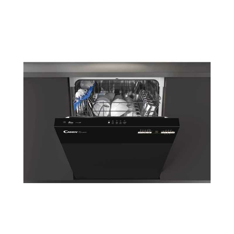 Candy CDSN 1L380PB beépíthető mosogatógép, fekete kezelőpaneles