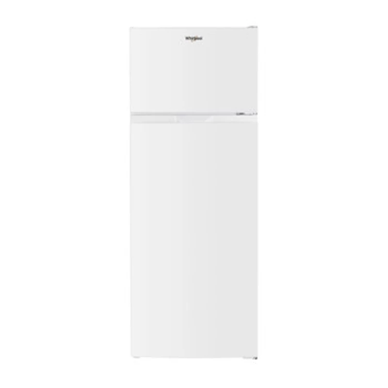 Whirlpool W55T0412W Felülfagyasztós hűtőszekrény, E energiaosztály, fehér készülékszín, 169 (hűtőtér) + 37 (fagyasztótér) liter hasznos térfogat, mechanikus hőmérséklet beállítás, 40 dBA, 143x55x55cm