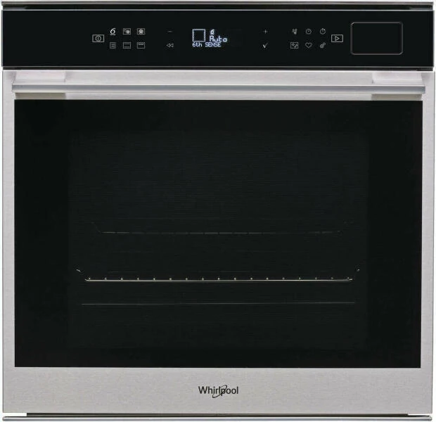 Whirlpool W7OS44S1H W Collection SHS - beépíthető gőzsütő, Ingyenes Házhozszállítás inox szegély, fekete full üveg