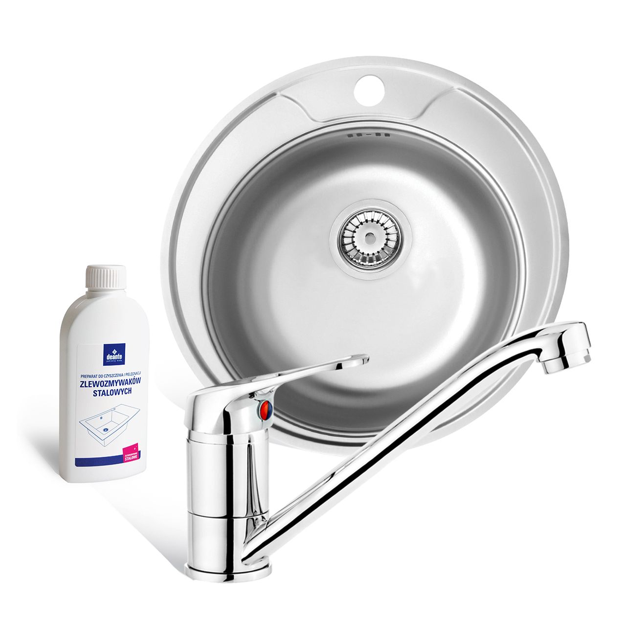 Deante ZHC B0813 Tálca+Csaptelep+Tisztítószer KRÓM SZETT