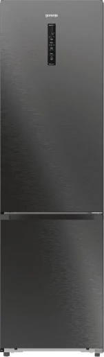 Gorenje NRB620C61BX4WFE Szabadonálló kombinált hűtő, Total NoFrost, Inverter kompresszor, Crisp Zone, 203 cm, digitális külső kijelző, fekete inox