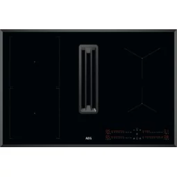 AEG CCE84779CB Síkba építhető indukciós főzőlap beépített páraelszívóval, WiFi, Hob2Hood, Bridge funkció, 83 cm