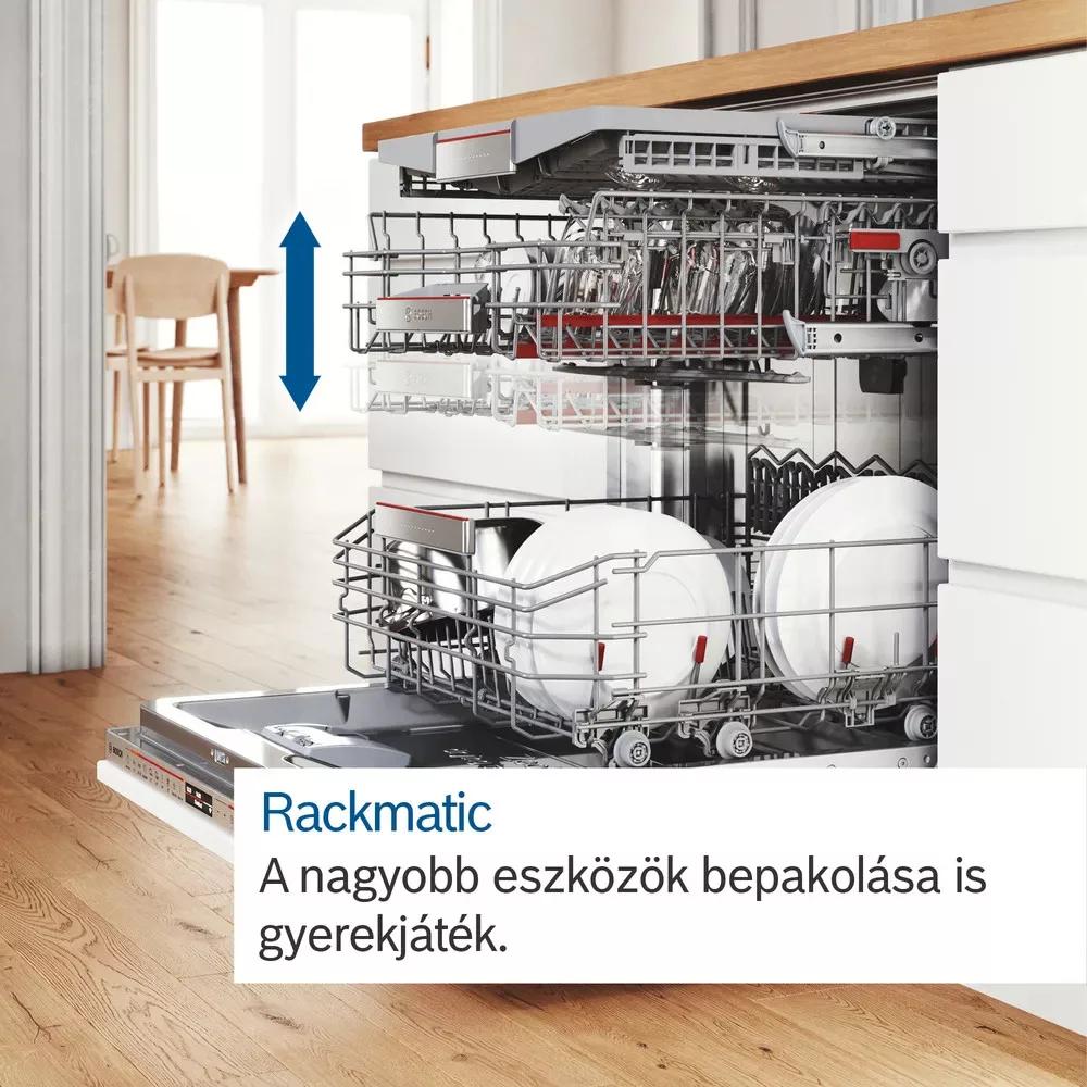 Bosch SMS6ZCI10E Szabadonálló Mosogatógép - Serie 6 - Home Connect - Nemesacél - 14 teríték - Energiaosztály:B - 6 program - 5 opció