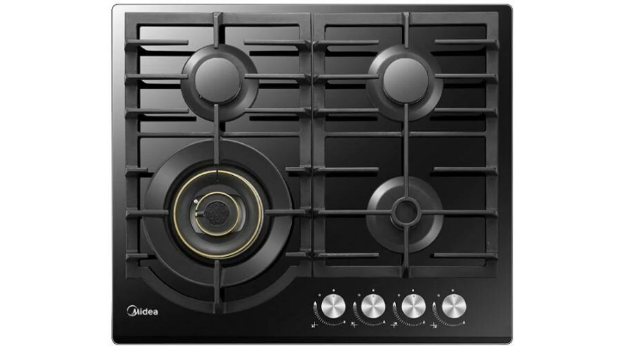 Midea MG60096DGB-HR beépíthető gázlap, edzett üveg, WOK, fekete 5 ÉV GYÁRI GARANCIÁVAL!