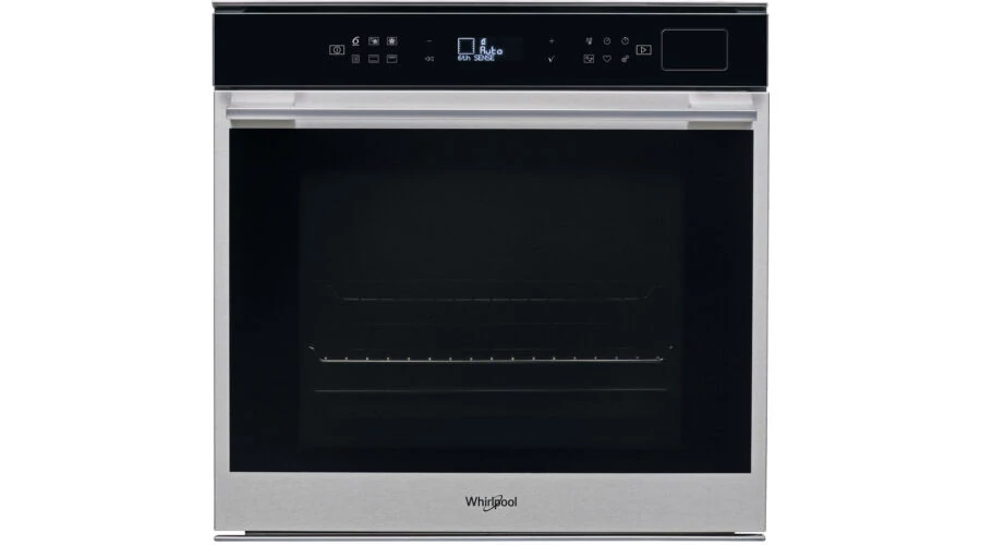 Whirlpool W7OS44S1P W Collection  beépíthető gőzsütő, inox szegély, fekete full üveg PIROLITIKUS öntisztítású